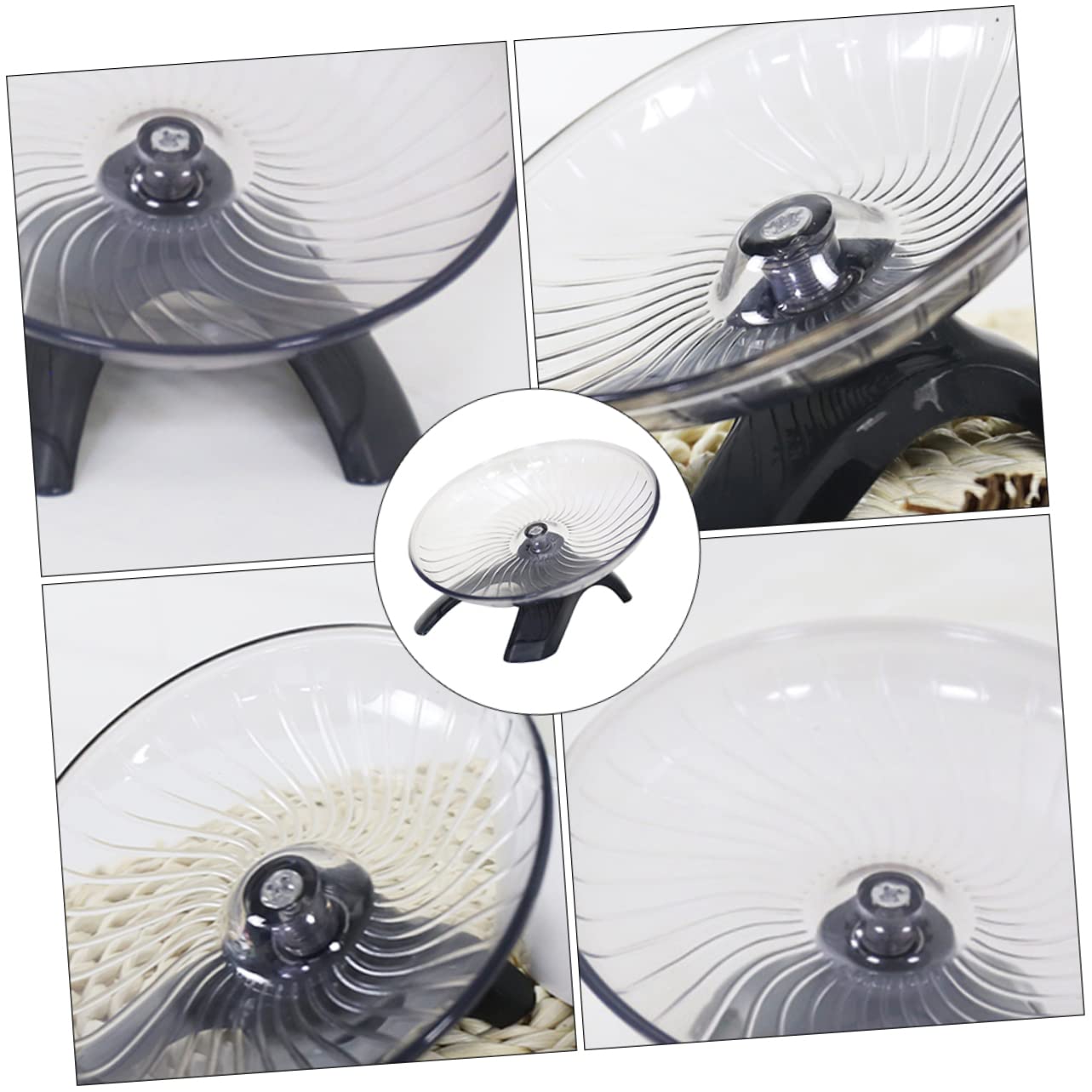 Balacoo 1Pc Hamster Flying Saucer Wheel - Exercise Toy for Guinea Pigs, Gerbils, Hedgehogs & Small Pets - Durable Plastic Small Animal Running Wheel for Cage Play & Fitness - Perfect for Hamster Wheels, Critter Toys & Pet Supplies
