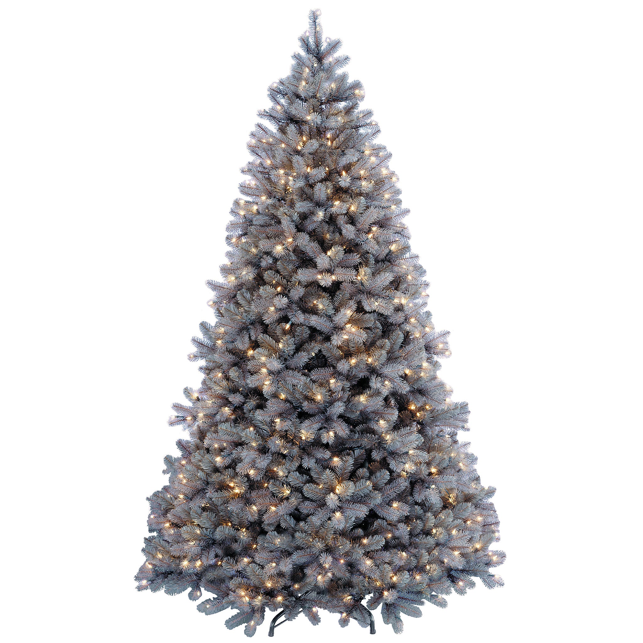 7.5 ft Pre-Lit Artificial Christmas Tree with Clear Lights - Downswept Douglas Blue Fir for Holiday Home Decor & Party Decoration