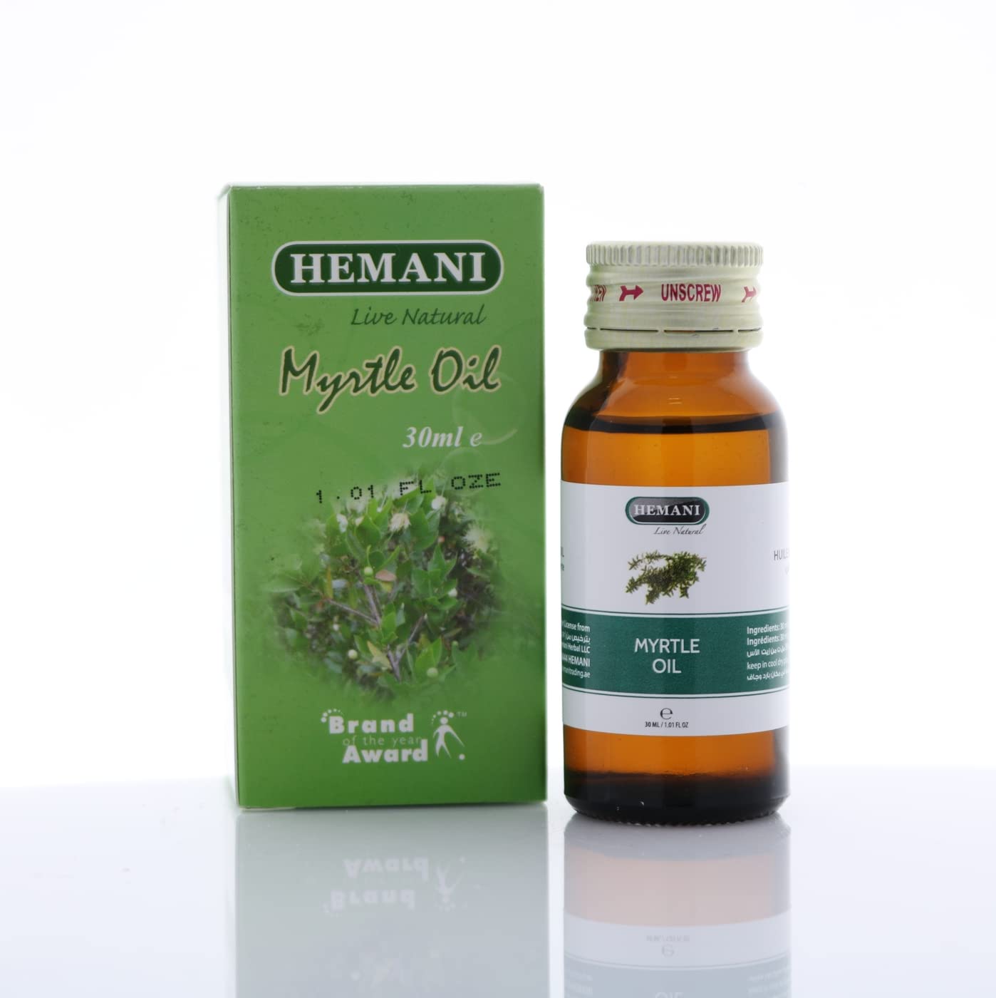 Pure Hemani Myrtle Essential Oil - 30 mL for Aromatherapy, Skin Care & Hair Growth | Natural Myrtus Communis Oil for Diffusers, Massage & DIY Beauty