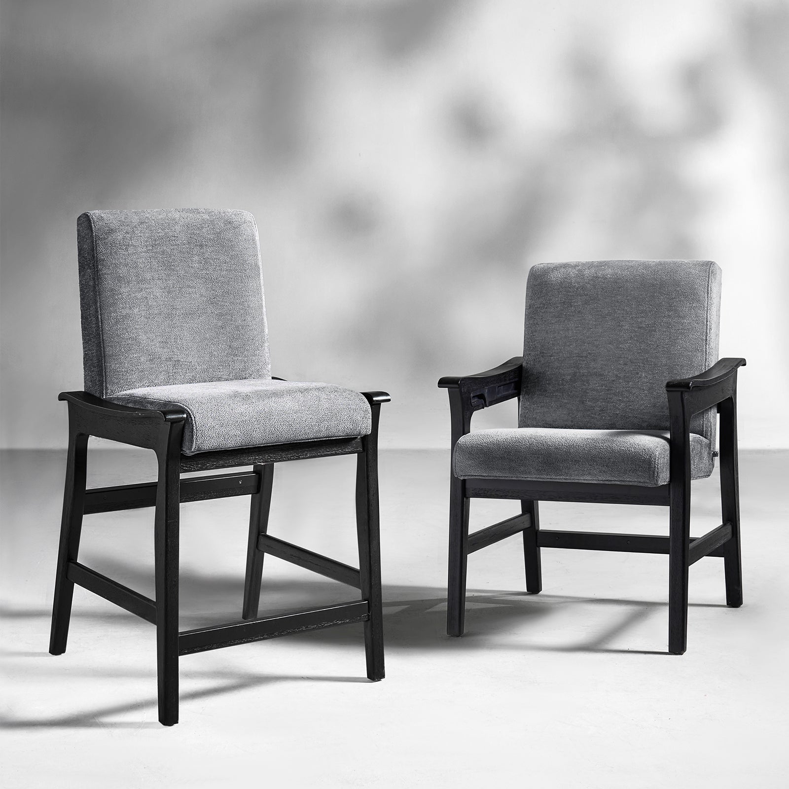 Modern Upholstered Counter Stool with Quick Shift to Dining Chair - Versatile Kitchen Island, Bar & Dining Room Seating for Home & Restaurant Use