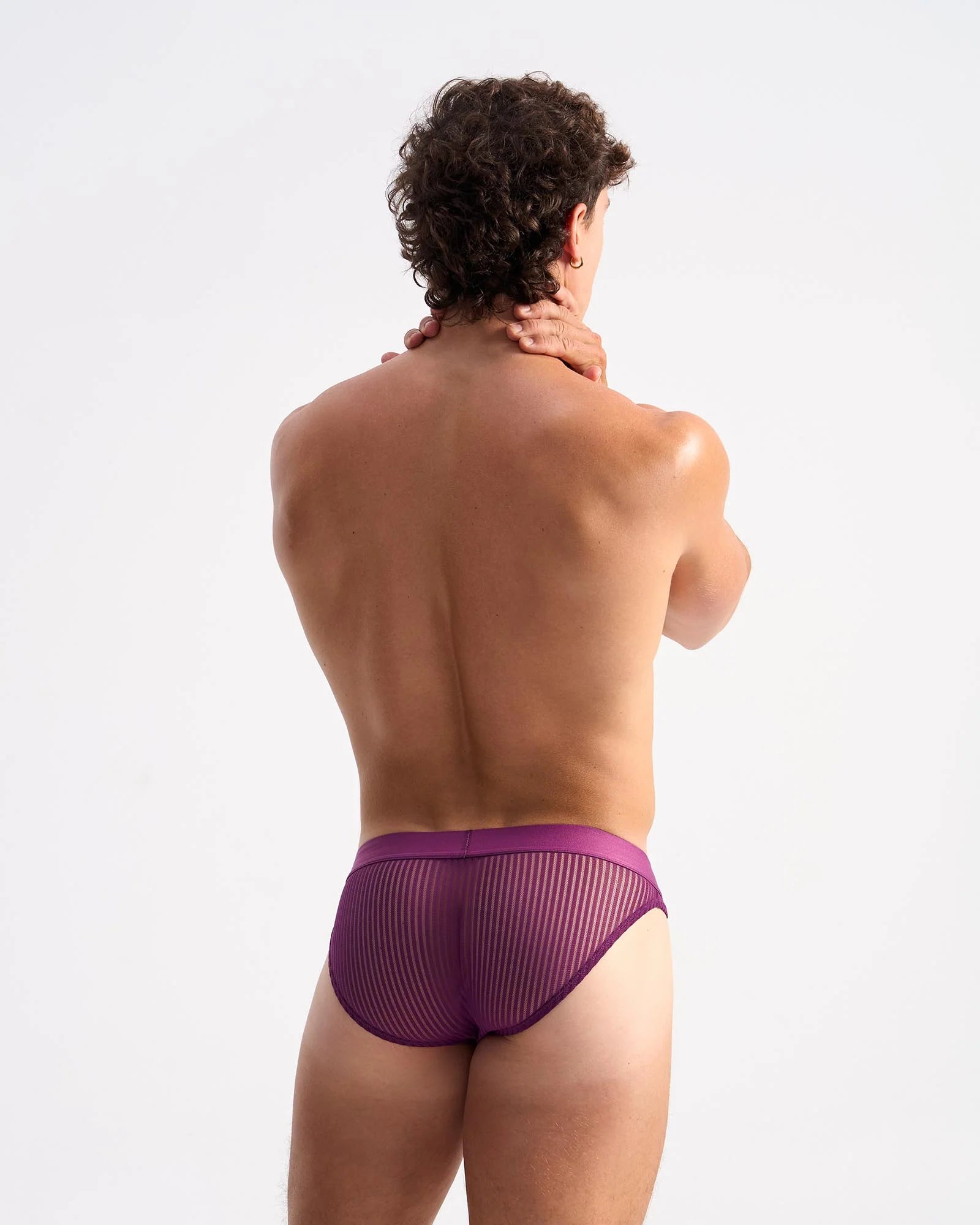 Teamm8 Casanova Mesh Briefs for Men - Soft & Breathable Underwear in Violet - Perfect for Gym, Sports & Everyday Comfort