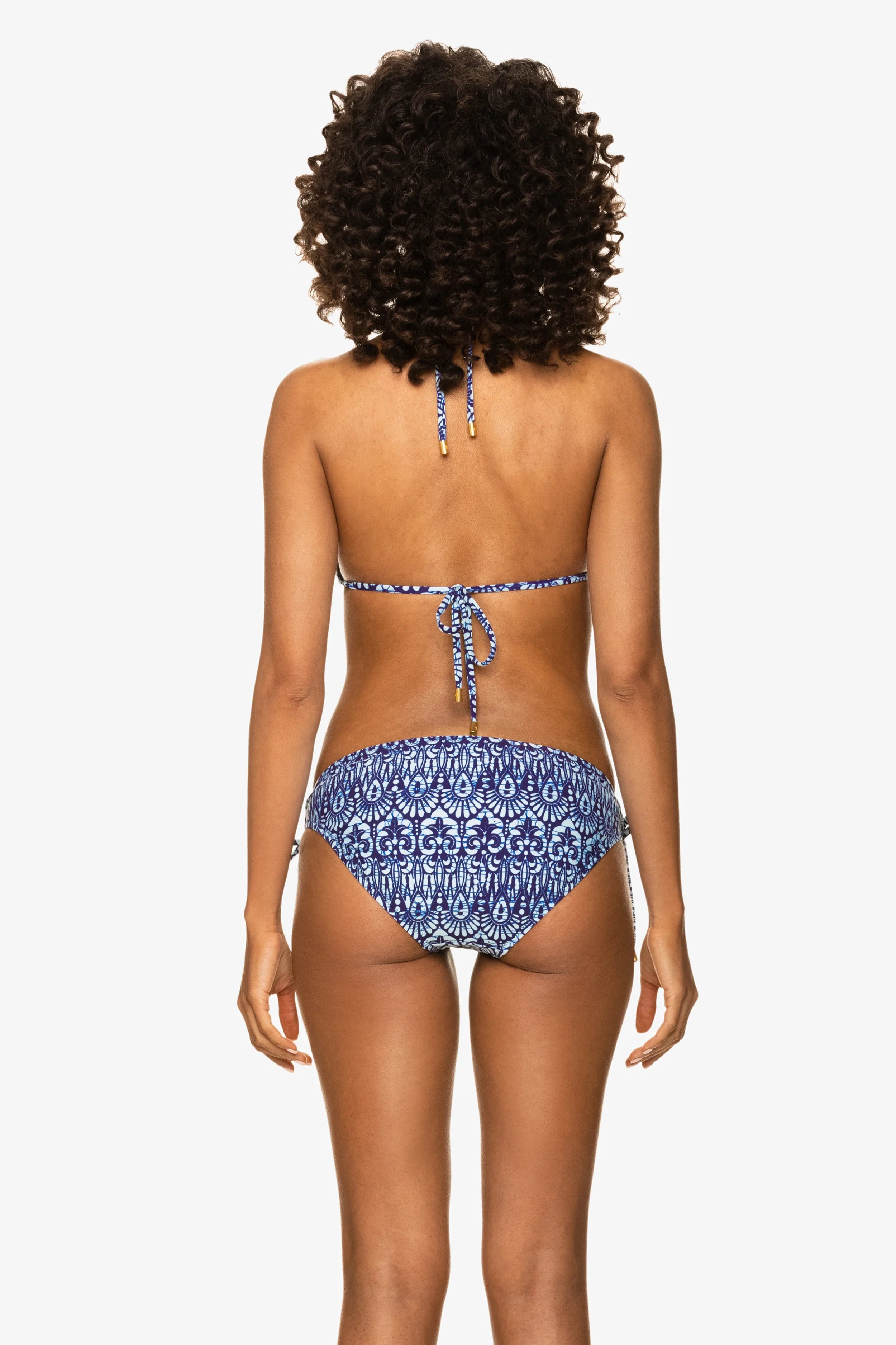 Tunnel Side Hipster Underwear for Women | Island Batik Navy Blue Cotton Panties - Comfortable Everyday Wear & Sleepwear