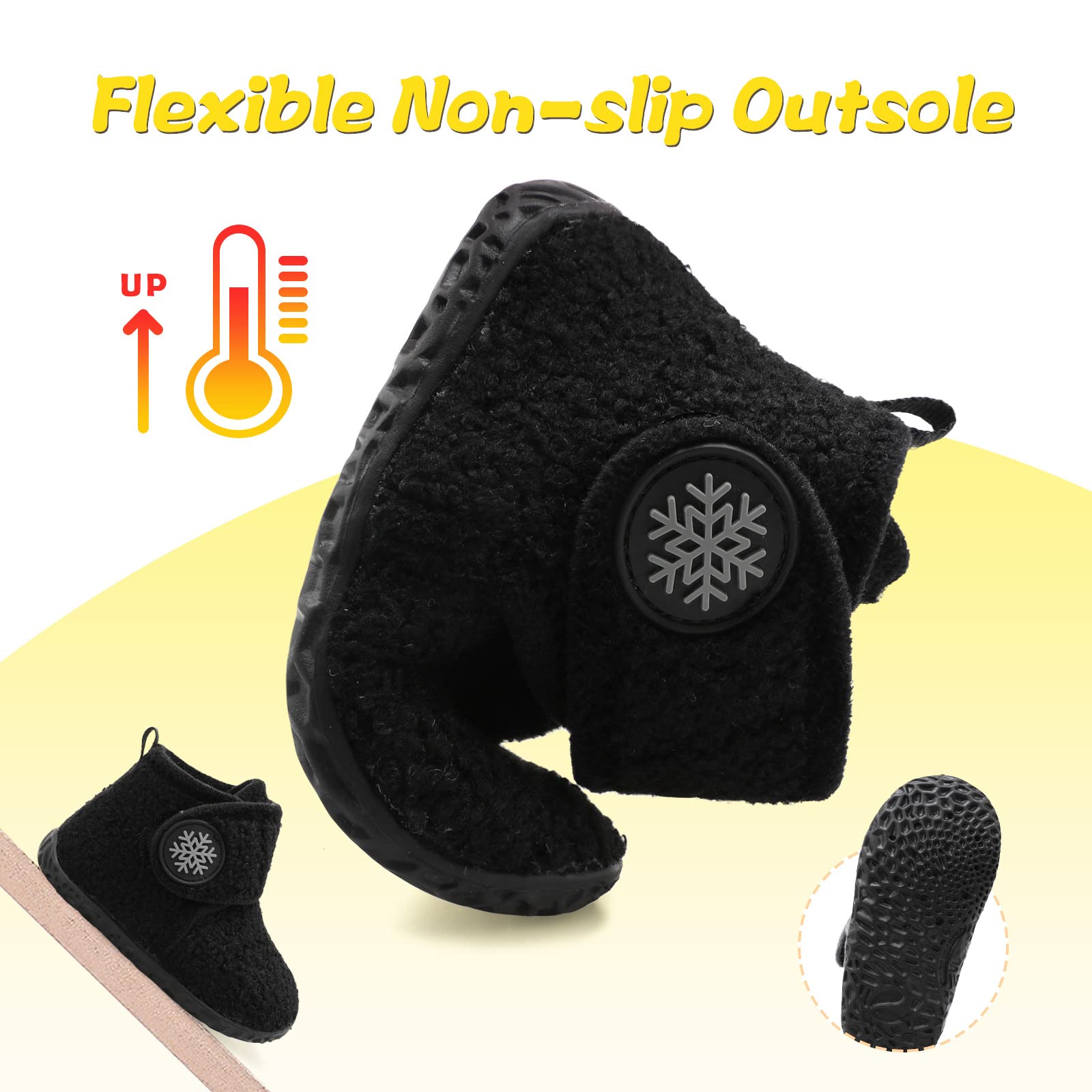 **LeIsfIt Toddler Slippers for Boys & Girls - Warm Winter Boots with Non-Slip Sole, Lightweight House Shoes for Indoor & Outdoor Play**    *(Perfect for Cozy Home Wear, Daycare, and Winter Adventures!)*