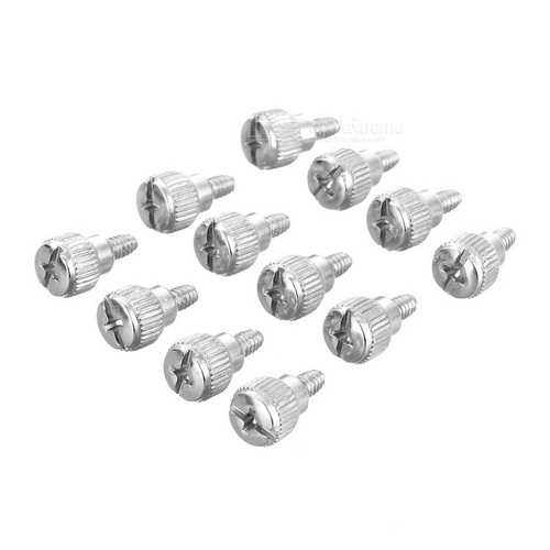 Akasa AK MX005 12-Pack Coarse Thread Thumbscrews - Tool-Free Installation for PC Cases & Internal Components - Perfect for Computer Building & Hardware Upgrades