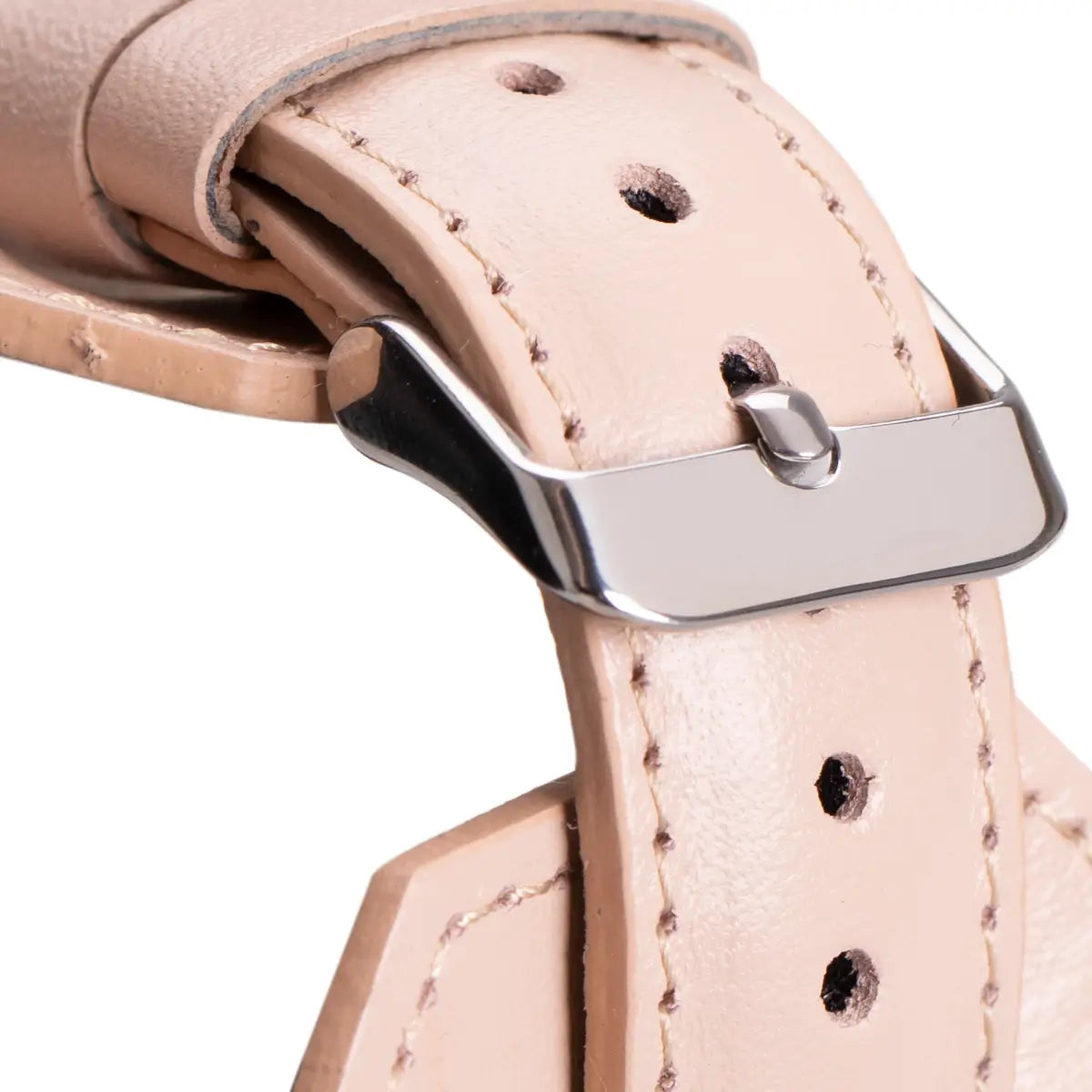Stylish Nude Pink Leather Cuff Band for Apple Watch - Perfect for Work, Gym & Everyday Wear