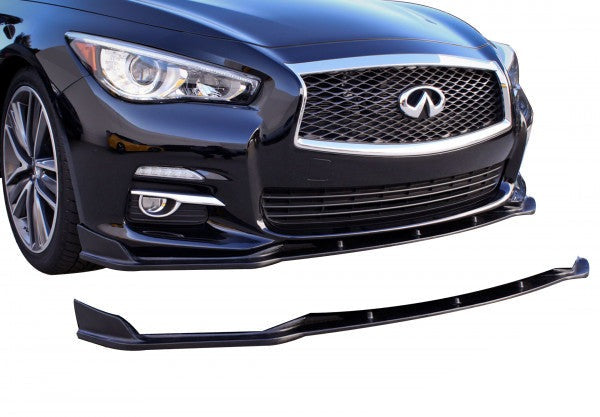 2014-2017 Infiniti Q50 Premium Front Bumper Lip Splitter - Unfinished Style KB11226UF - Enhance Your Car's Sporty Look for Street Racing & Custom Builds