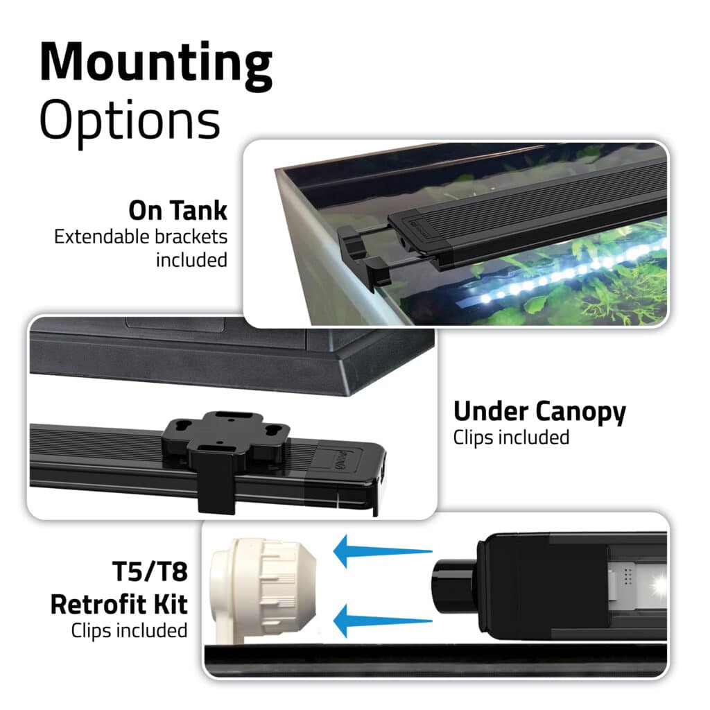 Fluval Aquasky 3.0 RGB+W LED Aquarium Light - 27W, 36-48 Inch (91.4-122cm) for Freshwater & Planted Tanks - Perfect for Home & Office Aquariums