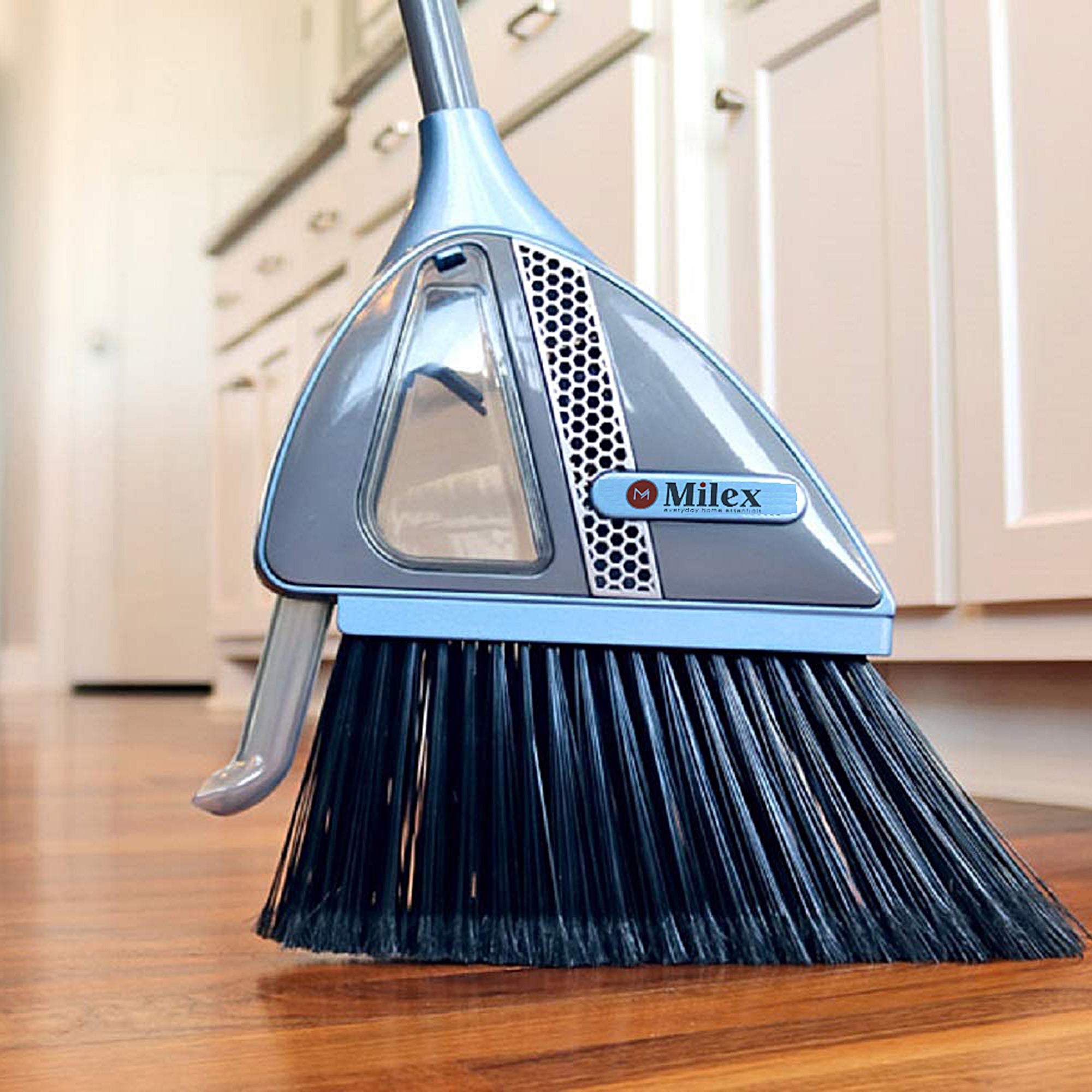 Milex 2-in-1 Electric Sweeper and Vacuum Cleaner - Powerful Cordless Floor Cleaner for Hardwood, Tile & Carpet - Perfect for Home, Office & Pet Hair Removal