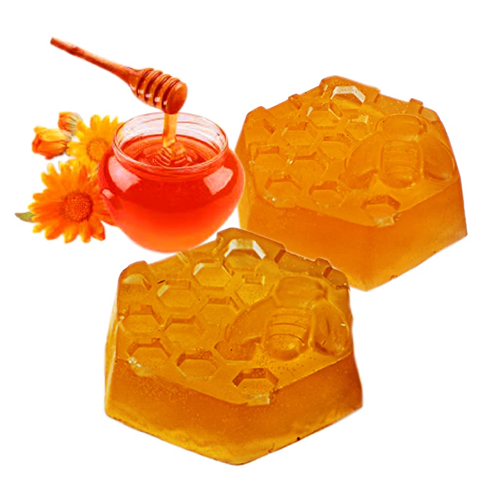Handmade Pure Natural Honey Soap Bar - 65g (Pack of 2) | Moisturizing & Nourishing for Dry & Sensitive Skin | Perfect for Daily Face & Body Cleansing, Gift Sets & Spa Days