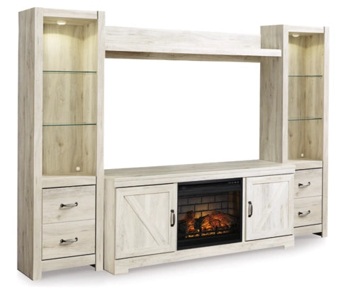 Bellaby 4-Piece TV Stand with Electric Fireplace - Modern Entertainment Center for Living Room, Bedroom & Home Theater Setup