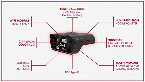 RaceBox Pro GPS 10Hz Lap Timer & Accelerometer - High Precision 0-100 Drag Meter with Mobile App for Motorsports, Track Racing & Performance Testing