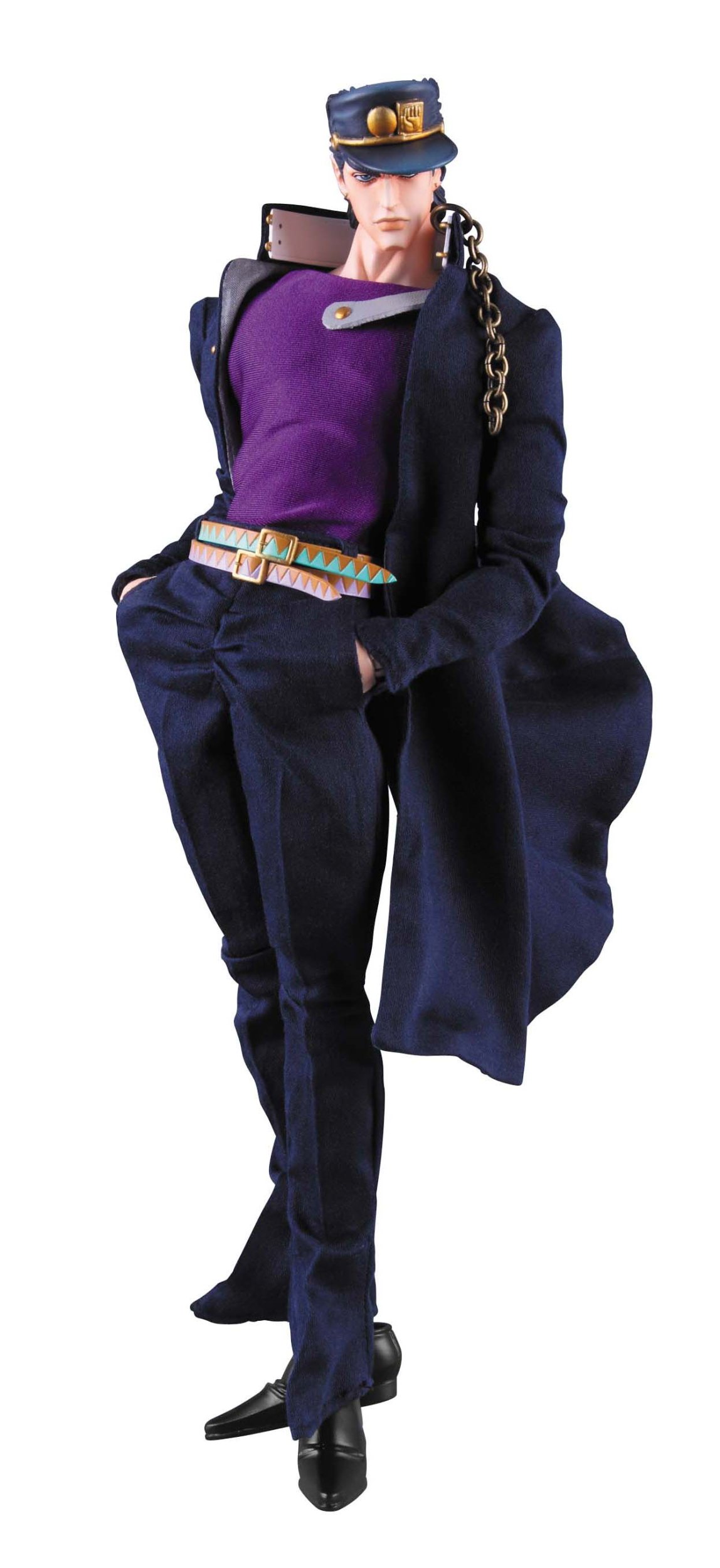 MEDIKOMU Real Action Heroes Jotaro Kujo Anime Figure - Collectible JoJo's Bizarre Adventure Statue for Display & Cosplay