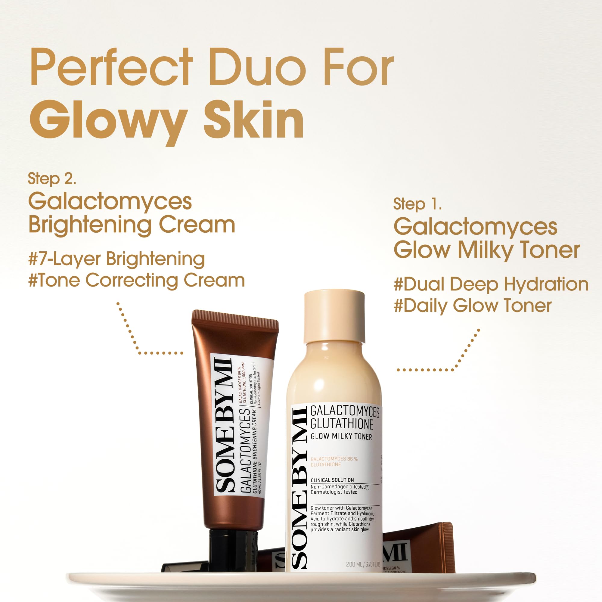 SOME BY MI Galactomyces Glow Milky Toner 6.76Oz (200ml) - Hydrating & Brightening Korean Skin Care with Glutathione & Vitamin C - Milky Rice Toner for Smooth Radiant Skin - Perfect for Daily Skincare Routine & Nighttime Hydration