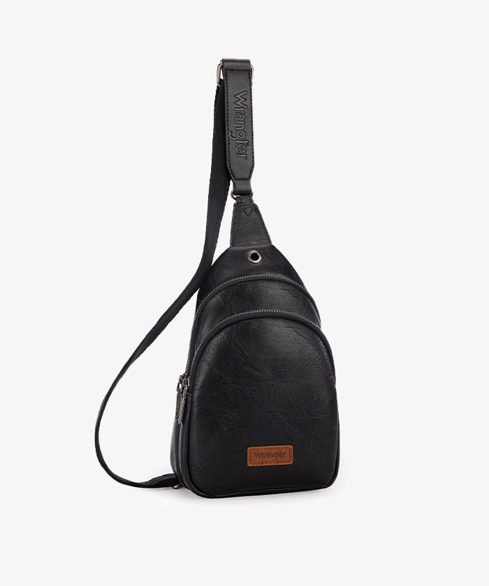 Wrangler Dual Zippered Sling Bag - Lightweight Crossbody Shoulder Bag for Men & Women - Perfect for Travel, Hiking, Gym & Everyday Use
