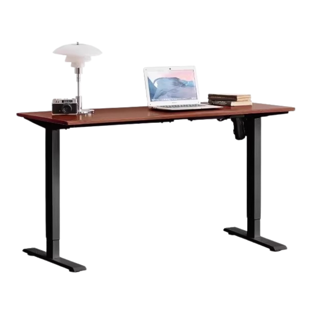47.2x24.4x27.8-46.8inch/ 120x62x70.5-118.8сm/ Walnut color/ Oak walnut solid wood lift table with black legs