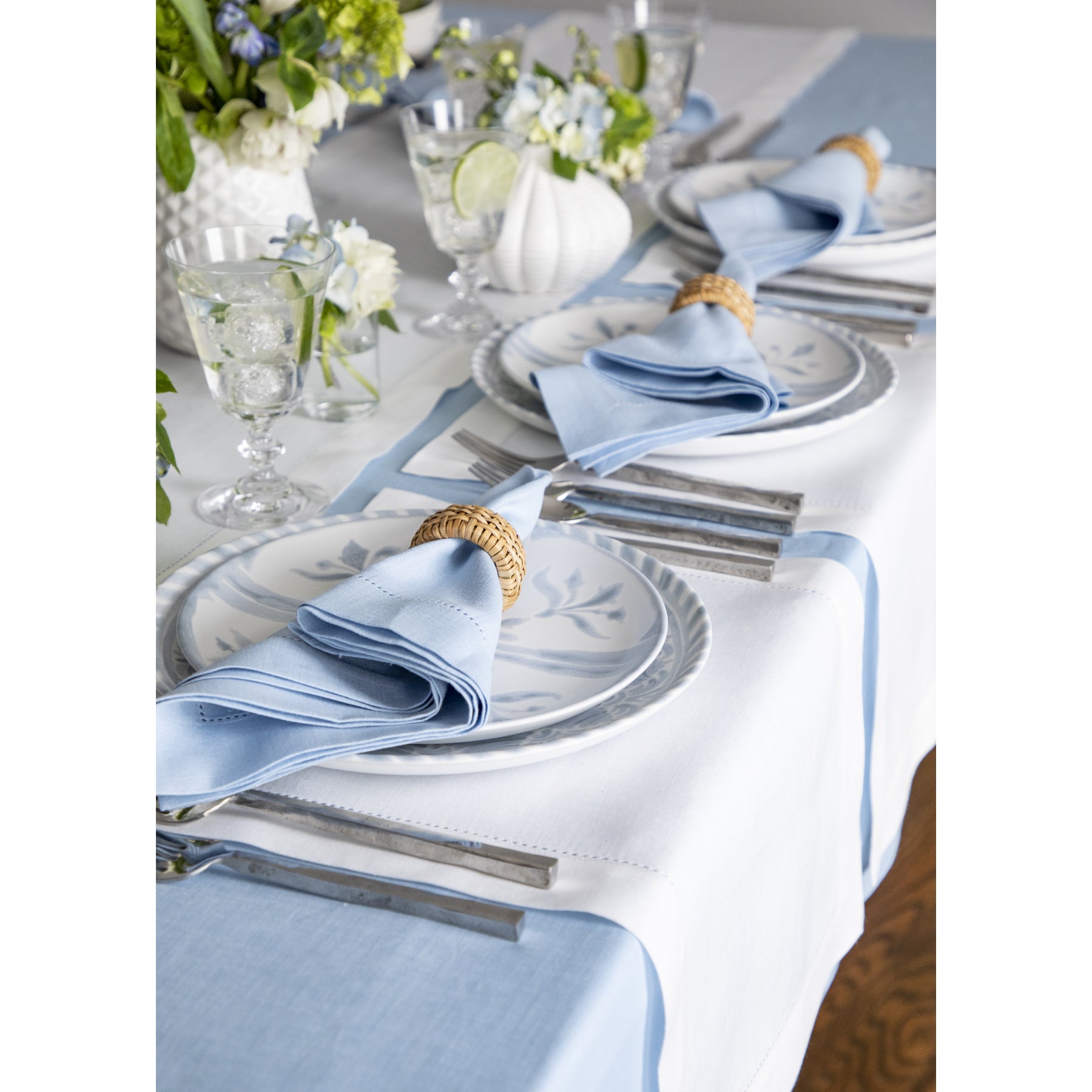 Elegant Classic Hemstitch Placemats Set of 4 - Premium Linen Table Mats for Dining Room Decor - Perfect for Thanksgiving, Christmas Dinner & Formal Entertaining