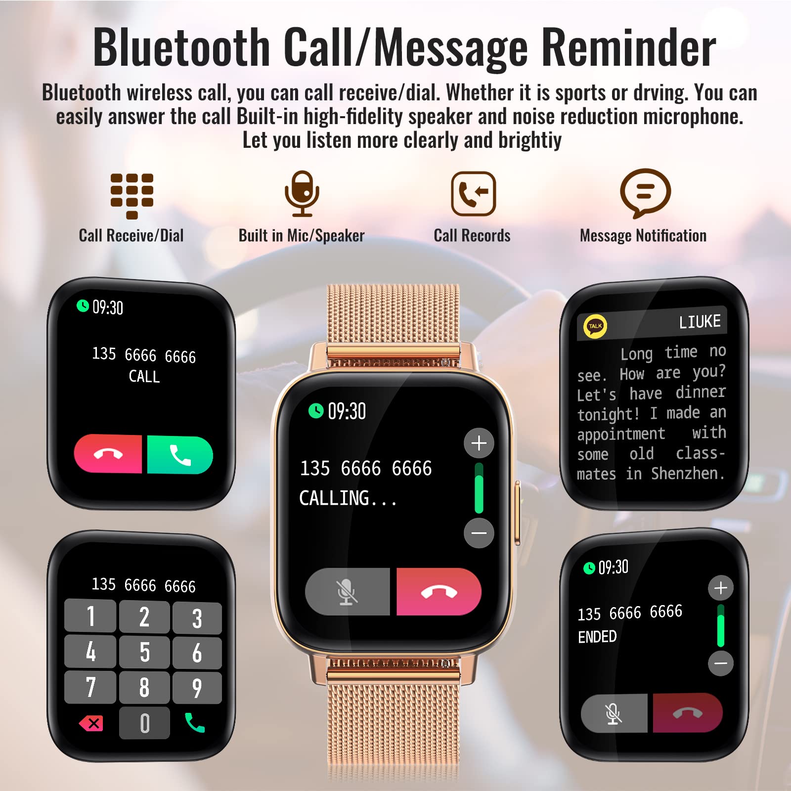 Nemheng Smart Watch for Women & Men - 1.69