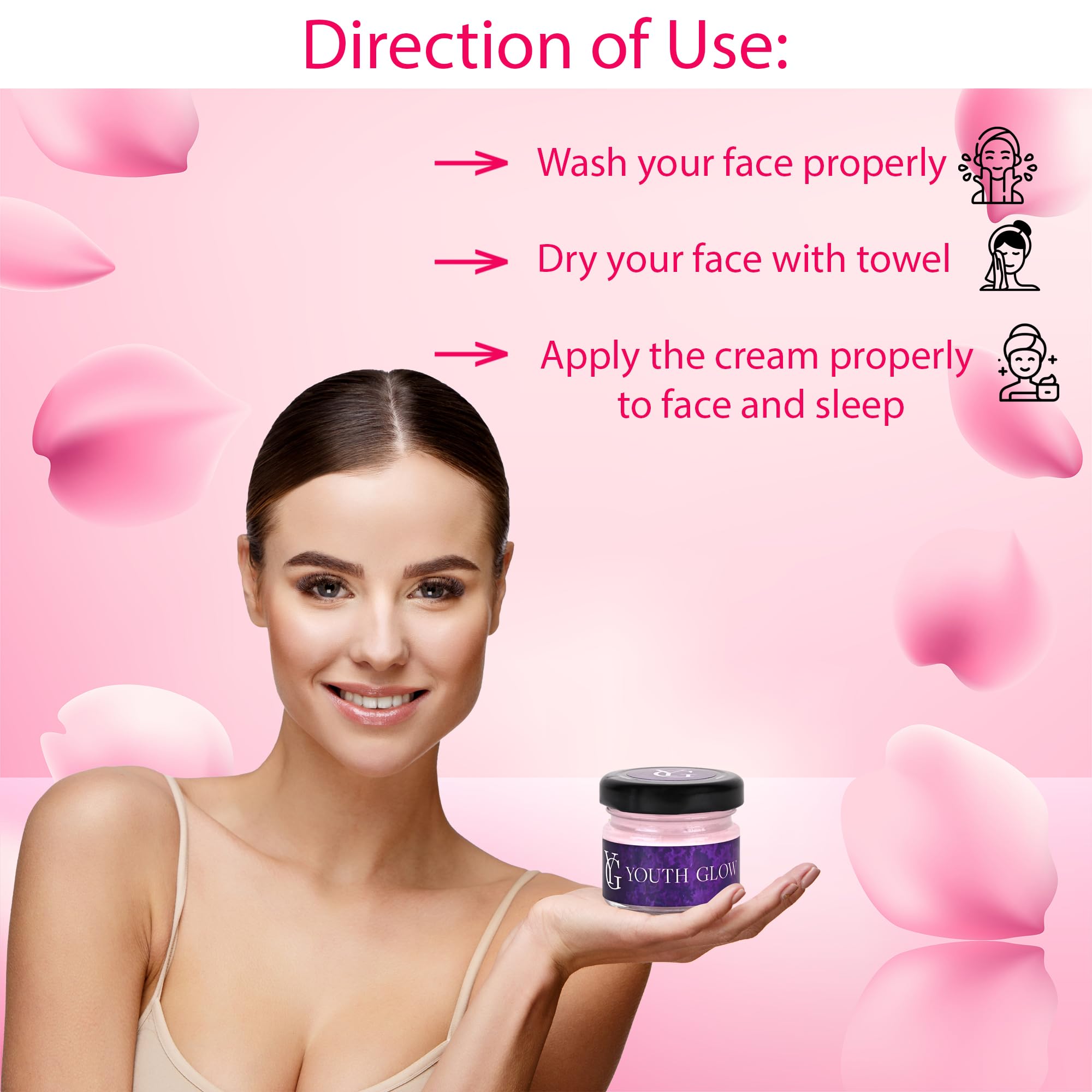 Amso Youth Glow White Tone Face Cream - Dark Spot Remover & Acne Treatment with Natural Whitening (30g) | Brightening Moisturizer for Youthful Skin | Perfect for Daily Skincare & Night Routine