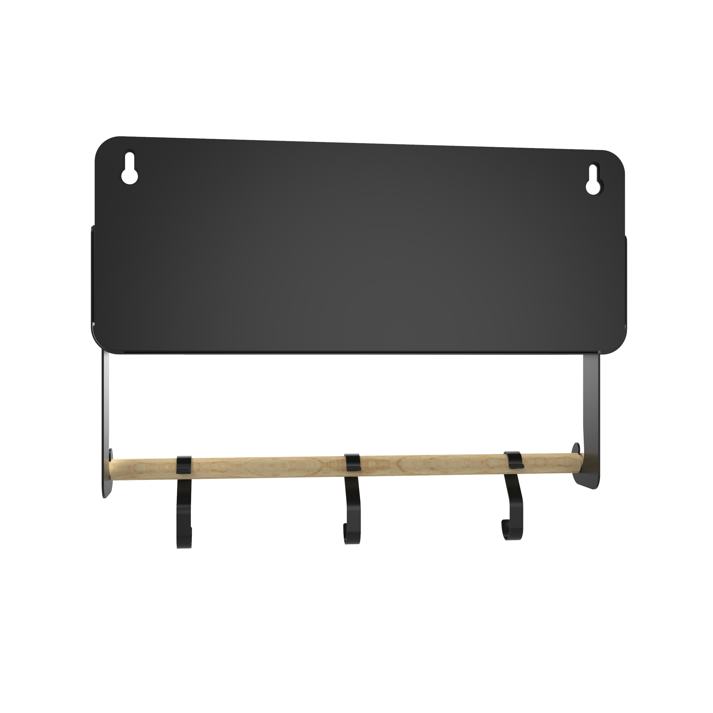Black Hanging & Magnetic Rack System Shelf with Brackets - Space-Saving Storage for Kitchen, Bathroom, Garage & Office Organization
