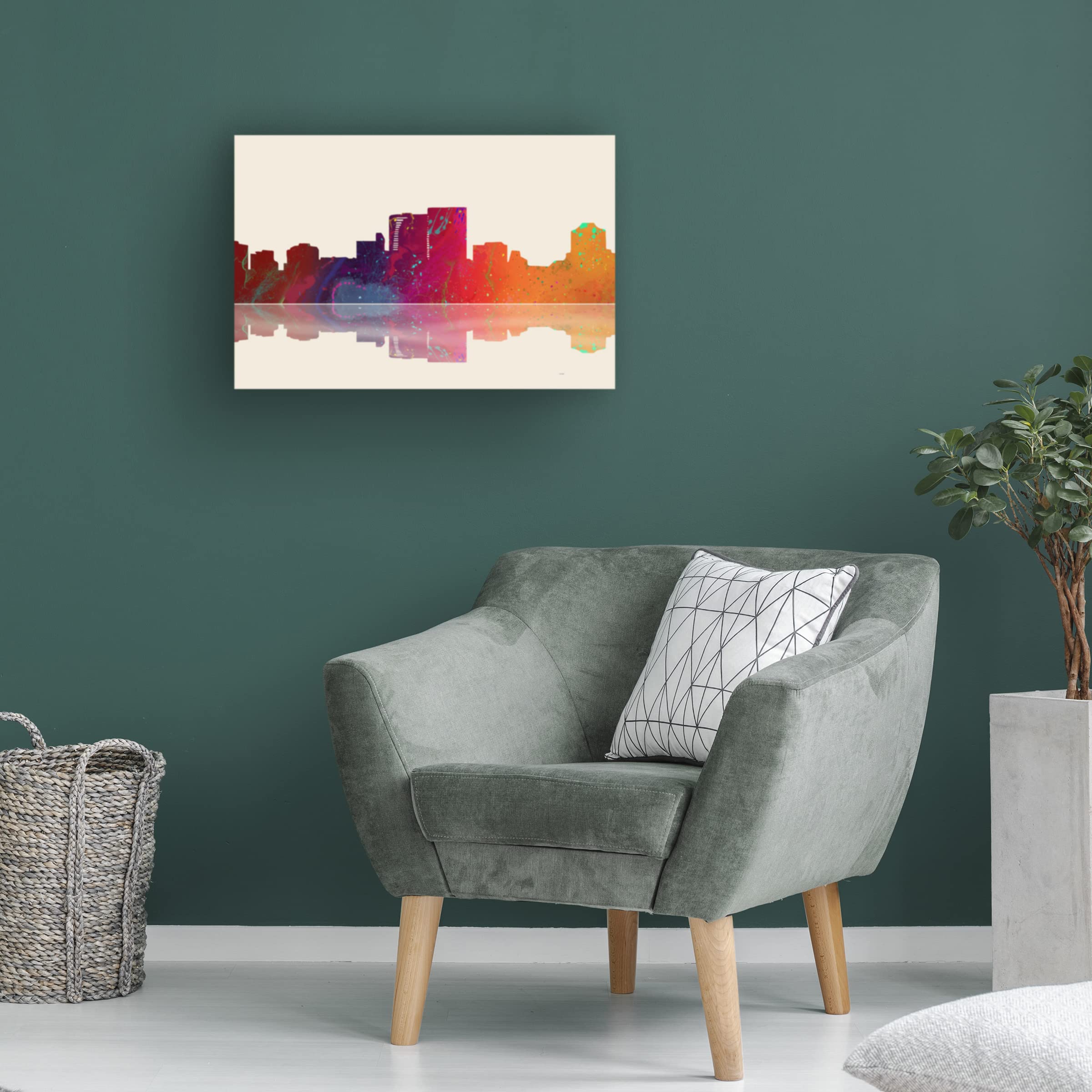 Trademark Fine Art 'Darwin NT Skyline 3' Canvas Wall Art by Marlene Watson - 16x24 Inches, Modern Home Decor for Living Room, Bedroom & Office