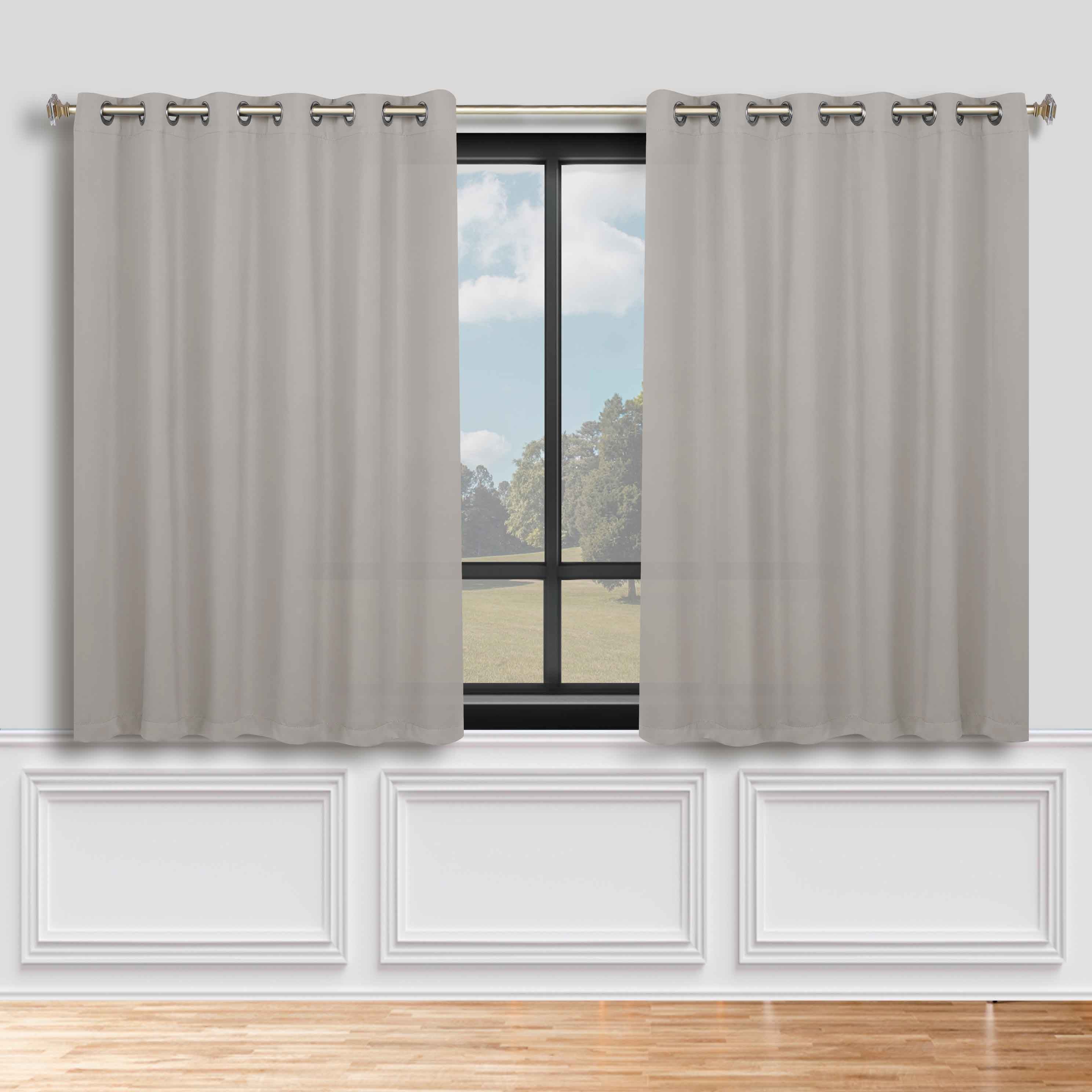 Machine Washable Blackout Curtains Set of 2 - Solid Color Room Darkening Window Treatments for Bedroom & Nursery - Blocks Light & Noise for Better Sleep