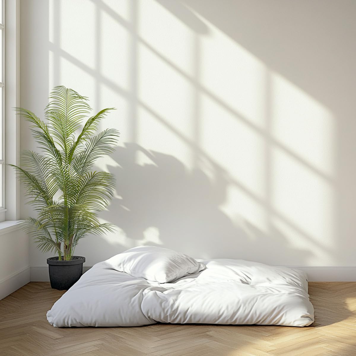 6ft Artificial Palm Tree in Pot - Realistic Fake Indoor Plant for Home, Office, and Decor | Perfect for Living Room, Bedroom, and Balcony