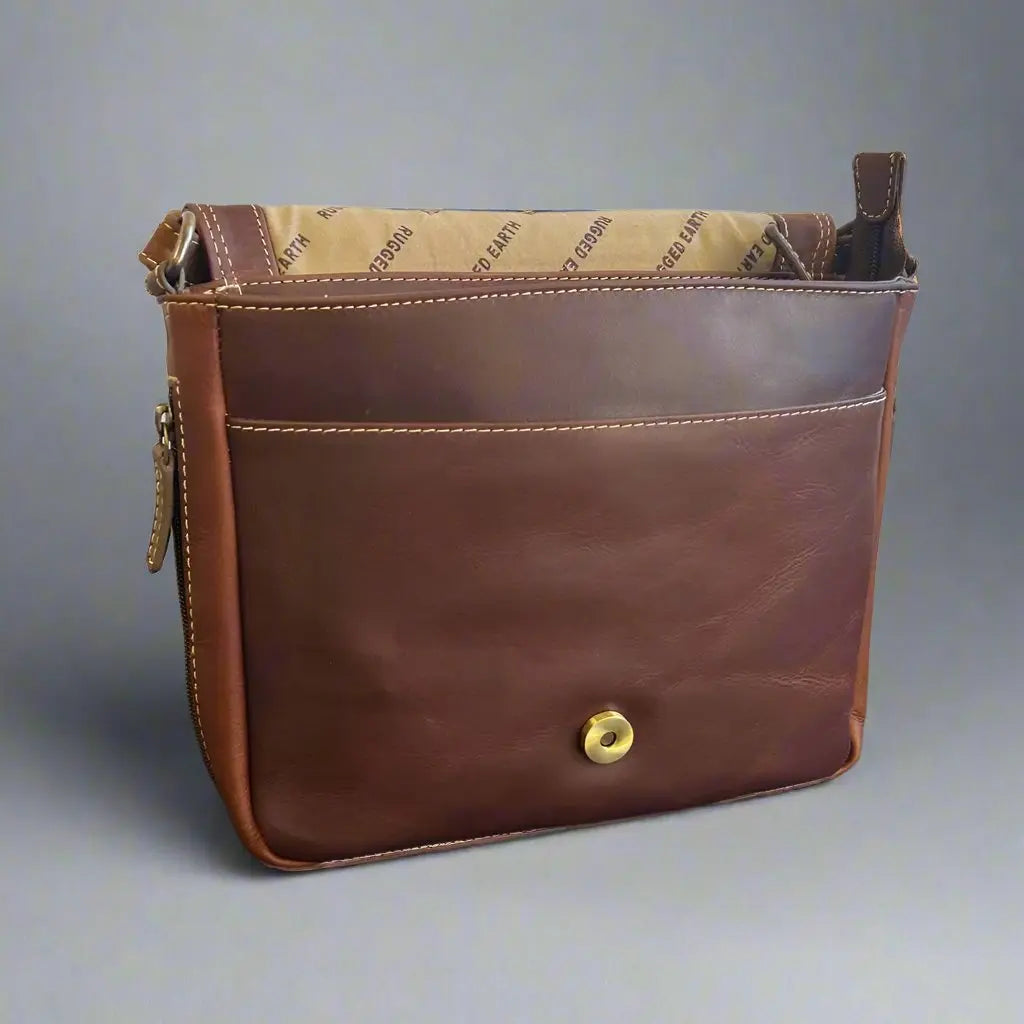 Premium Full Grain Leather East West Organizer Bag - Durable & Stylish for Travel, Work & Everyday Carry