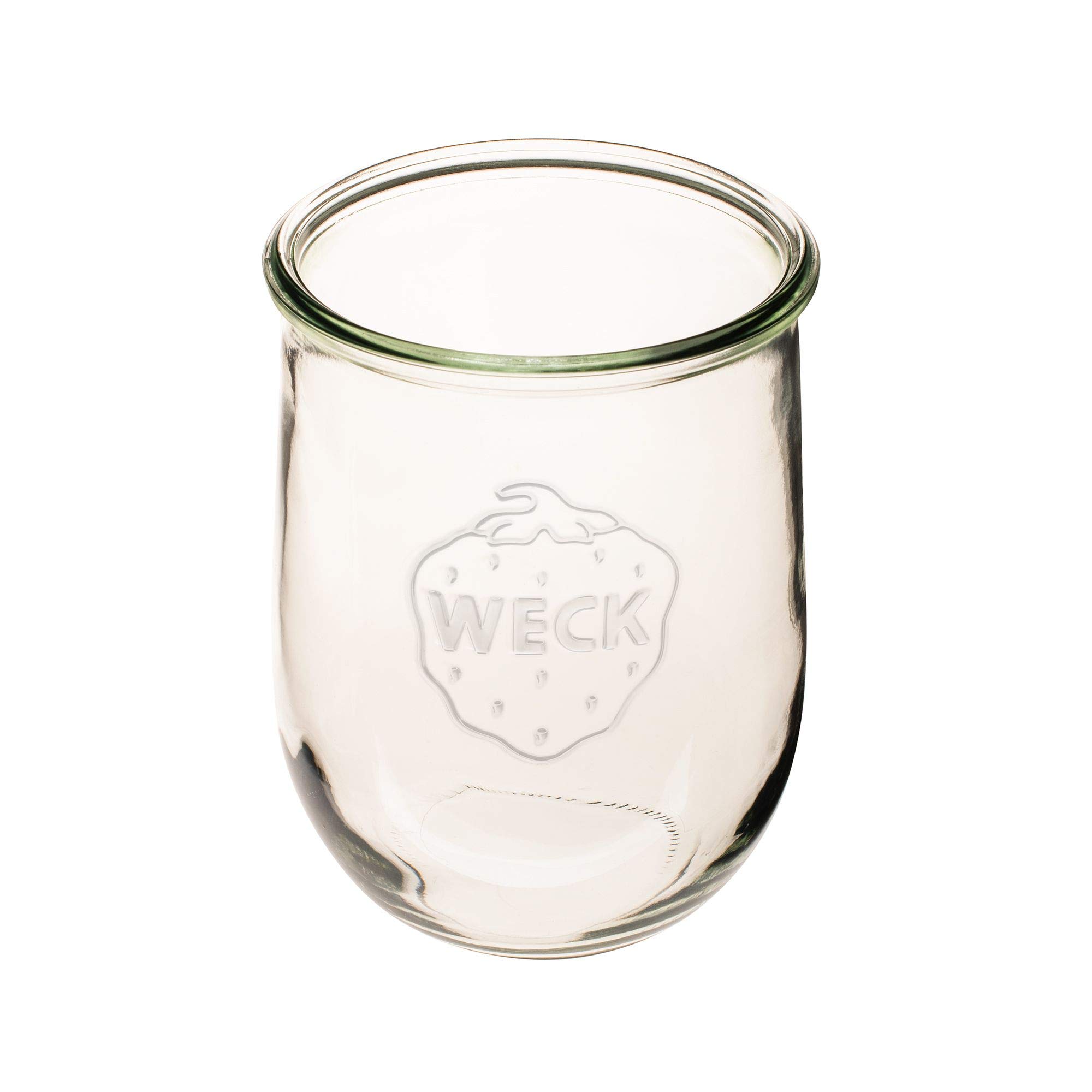 WECK 745 Large 1 Liter Clear Wide Mouth Tulip Jar with Glass Lid, Rubber Seal & Steel Clips - Perfect for Sourdough Starter, Fermenting, Pickling & Food Storage - Ideal for Home Bakers & Kitchen Organization