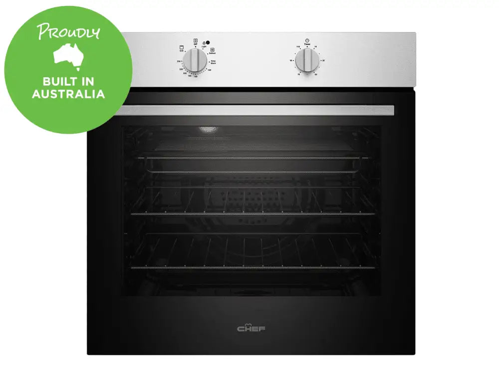 Chef CVE612SB 60cm Stainless Steel Multi-Function 3 Oven - Perfect for Baking, Roasting & Broiling in Home Kitchens & Restaurants