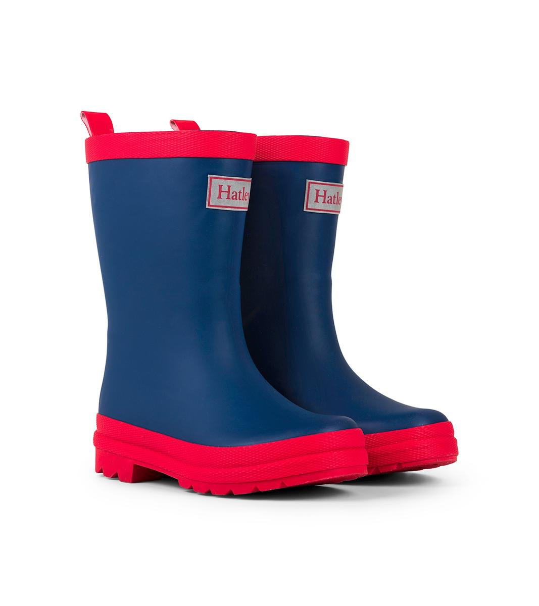 Hatley21 Navy & Red Matte Rain Boots for Women - Waterproof Rubber Boots for Rainy Days, Gardening & Outdoor Activities