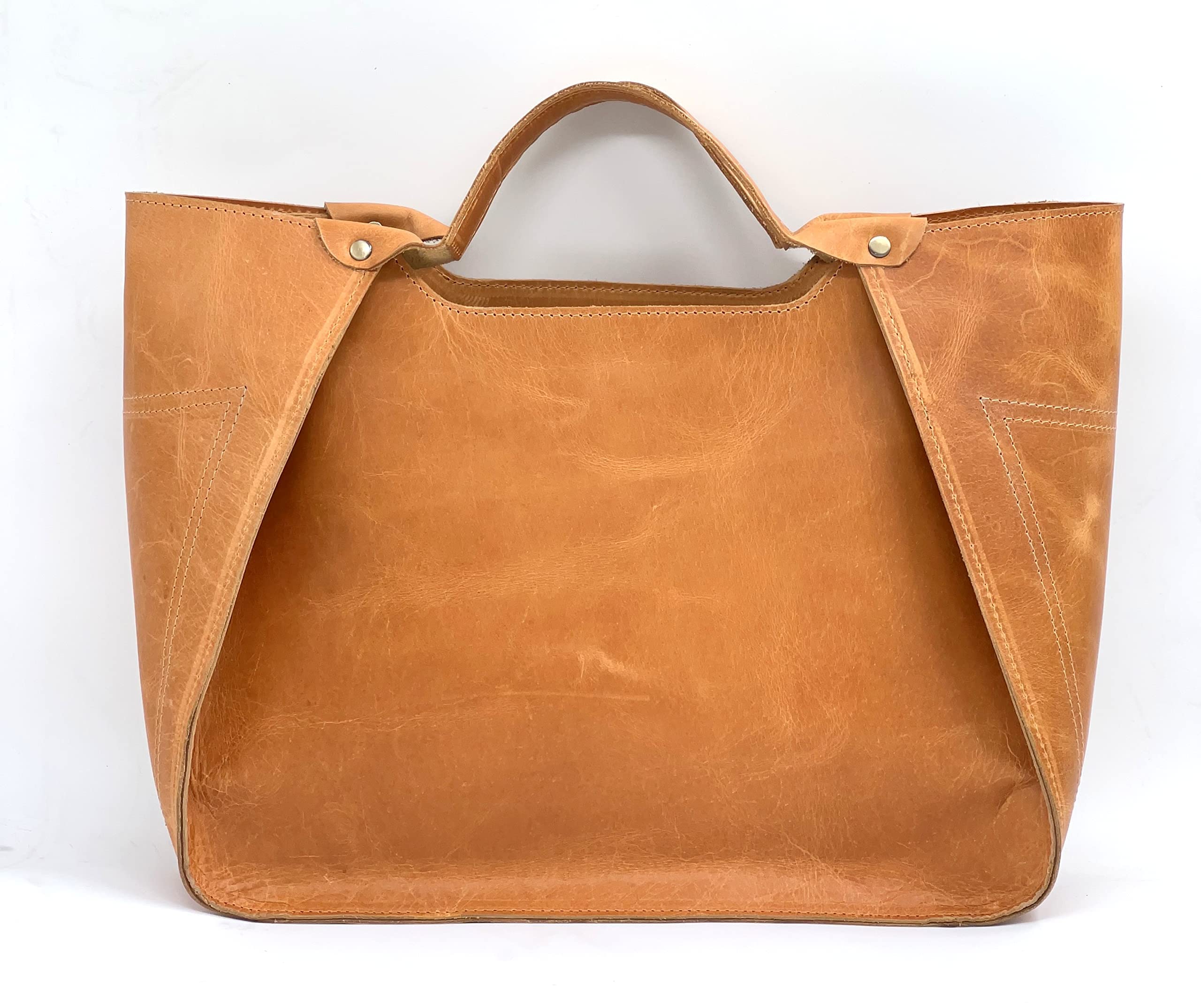 Premium Genuine Full Grain Leather Shoulder Tote Bag for Women - Stylish & Durable Handbag for Work, Travel & Everyday Use