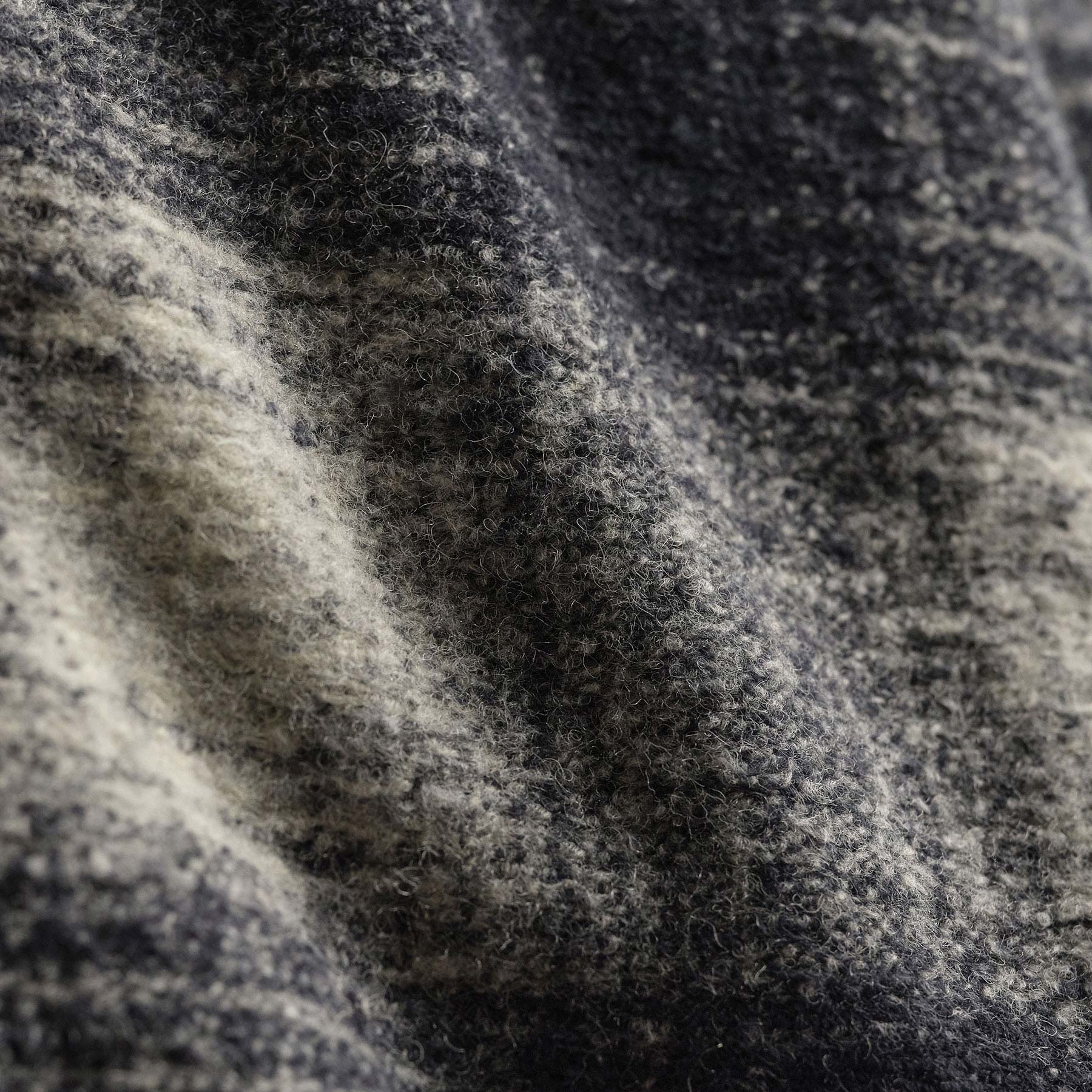 Brushed Plaid Techno Wool Jacket for Men & Women - Navy/White Color - Warm Winter Coat for Outdoor Activities & Casual Wear