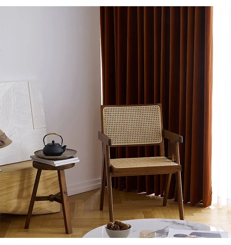 Luxury Plush Velvet Curtains for Living Room & Bedroom - Dark Red Blackout Drapes for Home Decor & Noise Reduction