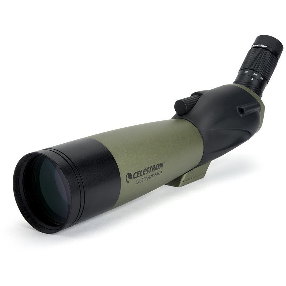 Ultima 20-60x80mm Angled Zoom Spotting Scope for Bird Watching, Hunting & Outdoor Adventures - High Magnification for Long Range Viewing