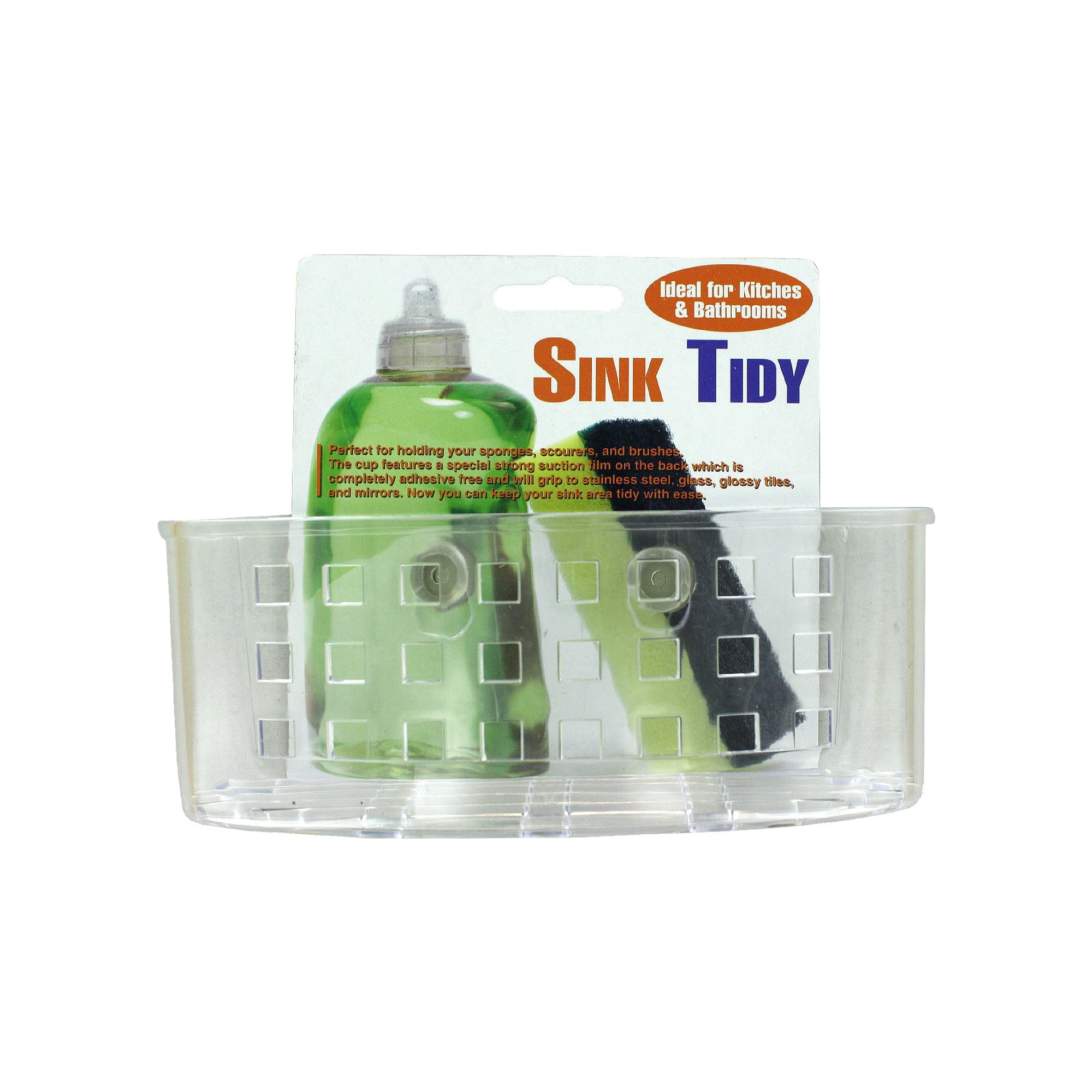 Bulk Buys Kole Imports HM034 Suction Cup Sink Organizer - Under Sink Storage for Kitchen, Bathroom & Laundry Room Organization
