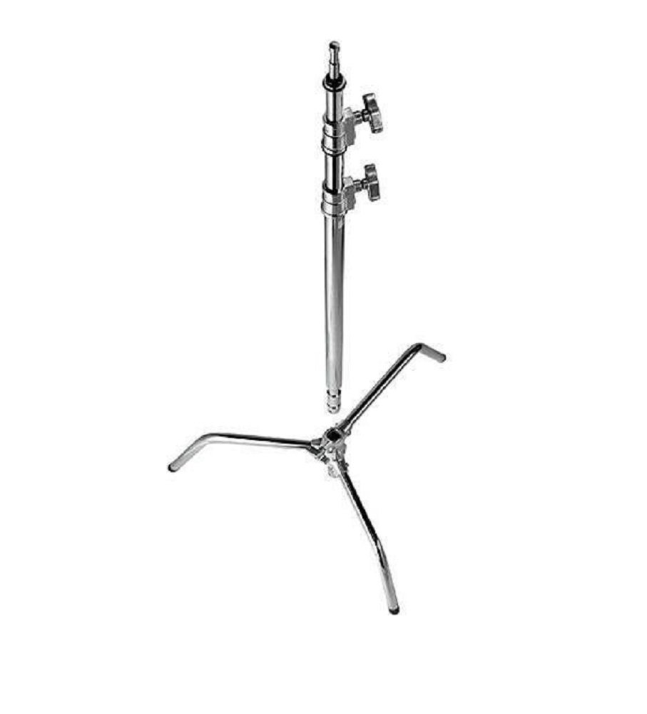 Avenger A2030DKIT 40-Inch Steel Detachable Base C-Stand with Grip Kit (Chrome) - Professional Photography & Video Lighting Support for Studios, Film Sets, and Content Creation