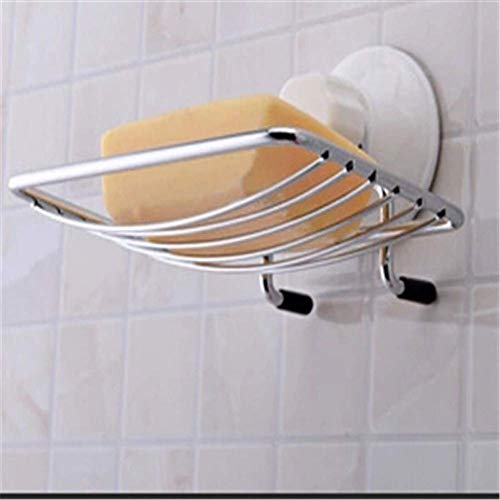 Stainless Steel Soap Dish with Strong Suction - Wall Mounted Soap Holder for Bathroom, Shower & Kitchen - Rustproof Soap Tray with Drainage for Wet Areas - Perfect for Showers, Sinks and Countertops