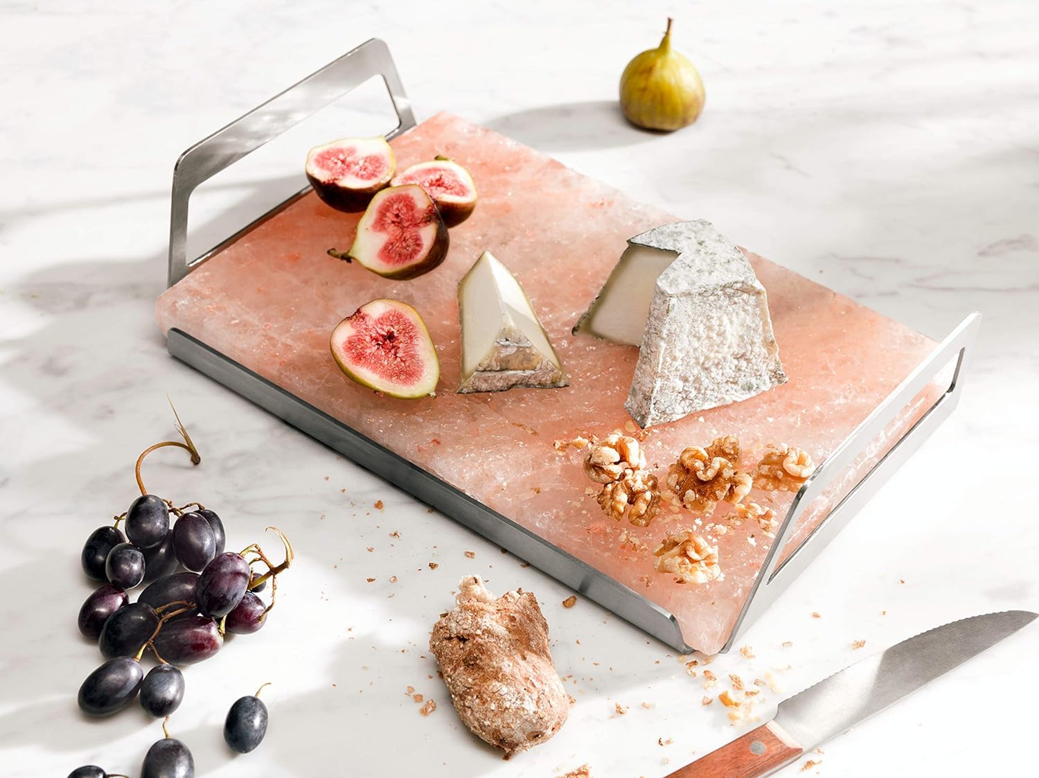 Electrolux E2SLT Himalayan Salt Cooking Stone Plate - 20x30x4cm, 3kg - Grill, Oven, Induction & Charcuterie Board - Perfect for Steaks, Seafood & Charcuterie Displays