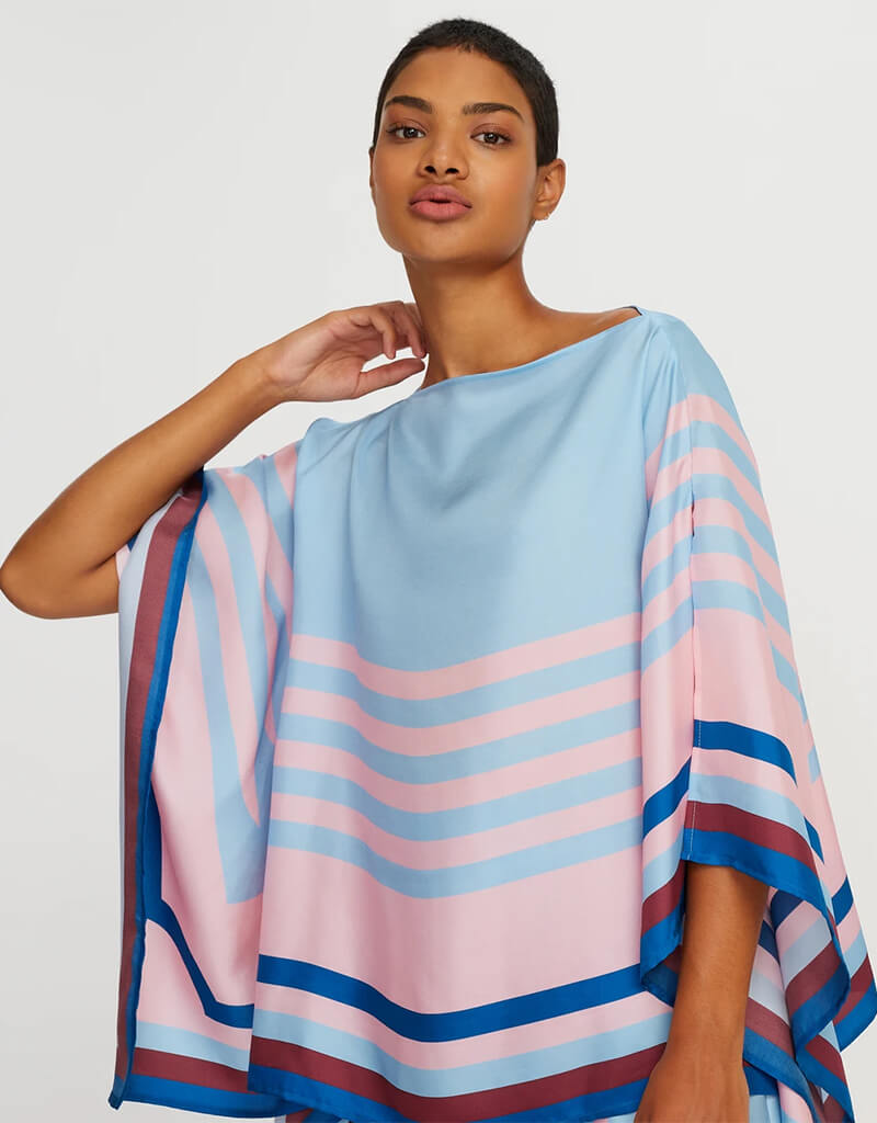 Luxury Blue Satin Silk Kaftan Set - Elegant Soft Loungewear for Women | Perfect for Beach Cover-Up, Bridal Party, and Resort Wear