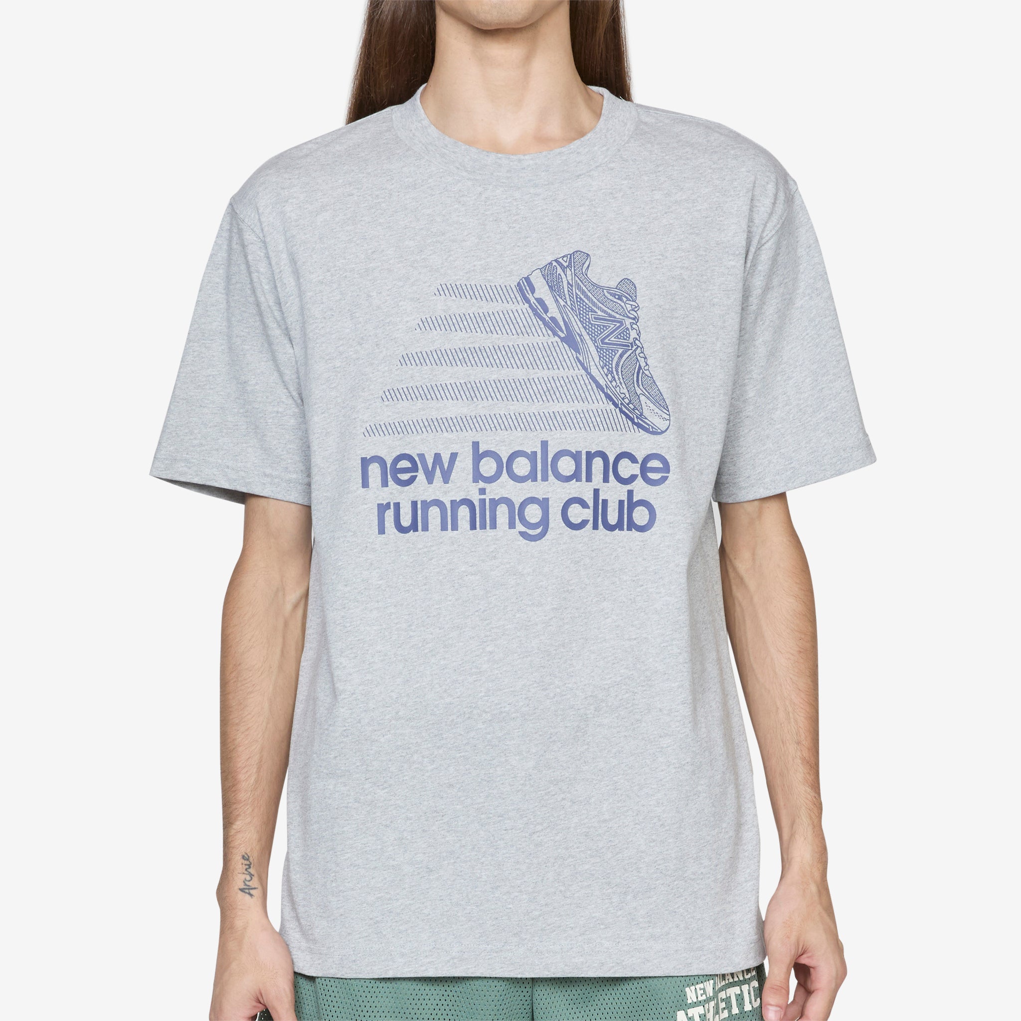 Men's Athletic Running Club T-Shirt - Breathable Grey Workout Tee for Jogging, Gym & Casual Wear