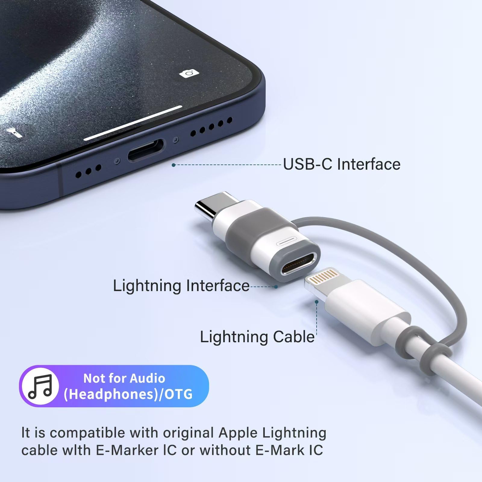 4 Pack Lightning to USB C Adapter for iPhone 15/16 Pro/16 Pro Max/Plus, Samsung S24, iPad Air, Nintendo Switch - Fast Charging & High-Speed Data Transfer - Compatible with Multiple Devices for Home, Office & Travel Use