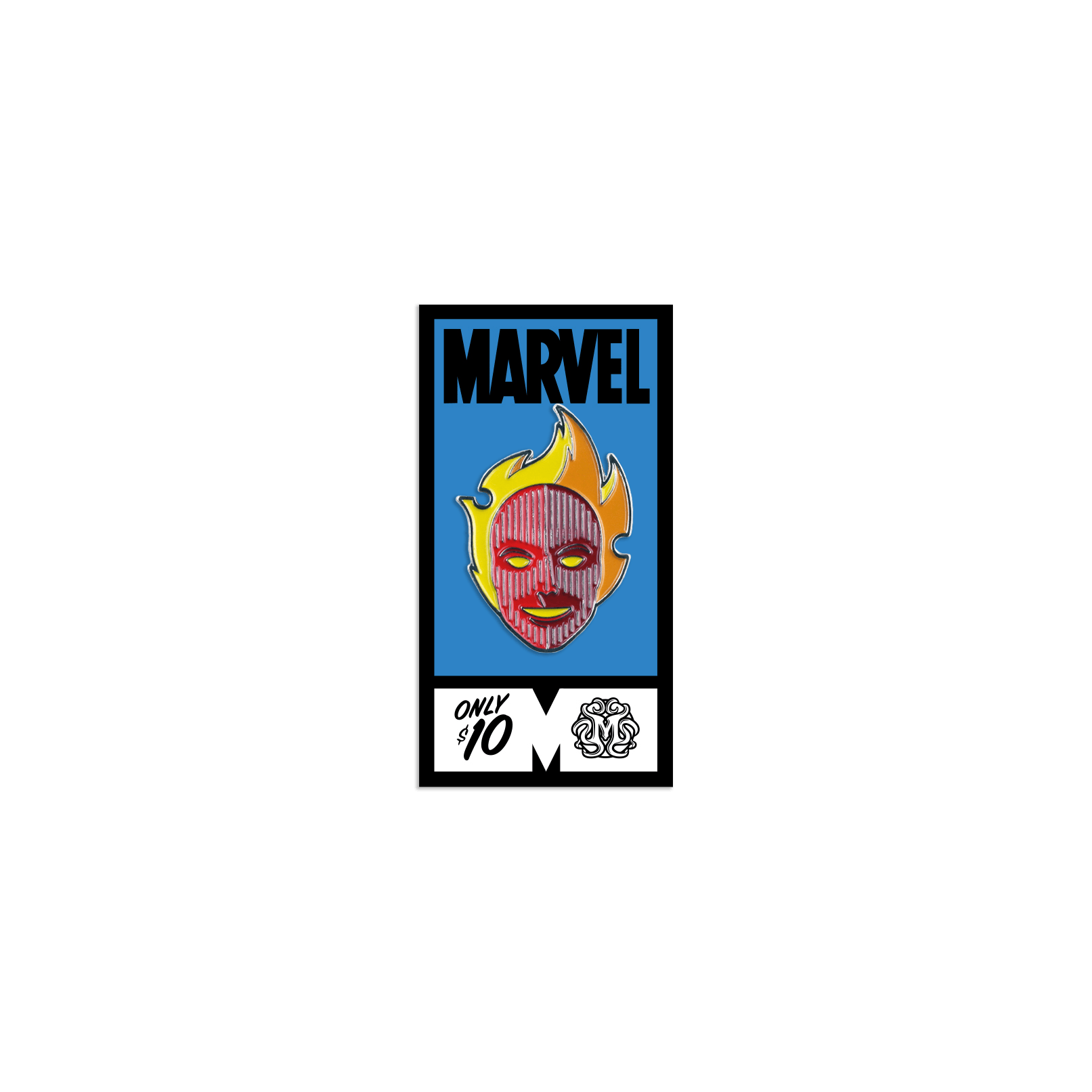 Human Torch Enamel Pin - Marvel Comics Collectible Badge - Perfect for Backpacks, Jackets & Cosplay Accessories