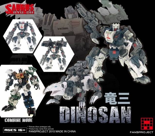 Fansproject Combiner Ryu Oh Dinosan (Gairyu) - Transformers Style Dinosaur Robot Toy for Collectors | Perfect for Display, Play & Anime Enthusiasts
