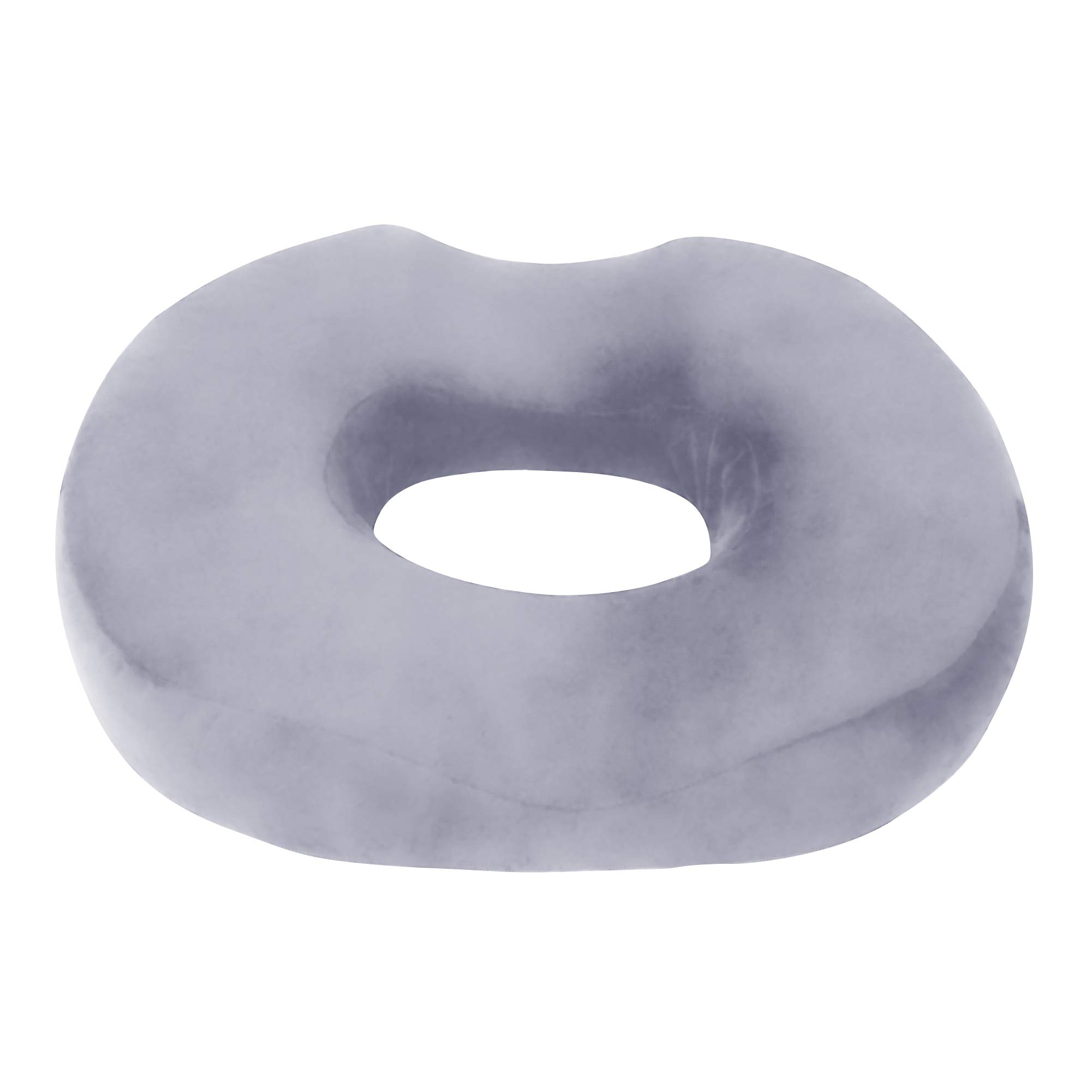 Orthopedic Donut Pillow Seat Cushion with Memory Foam - Coccyx & Tailbone Pain Relief for Hemorrhoids, Pregnancy, Postpartum, Sciatica & Surgery Recovery - Comfortable Grey Cushion for Office Chair, Car Seat & Wheelchair Use