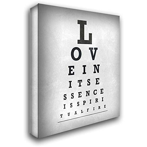 SD Graphics Studio 28x35 Inch Large Gallery Wrapped Canvas Wall Art - Eye Chart Typography Design for Living Room, Bedroom & Office Decor
