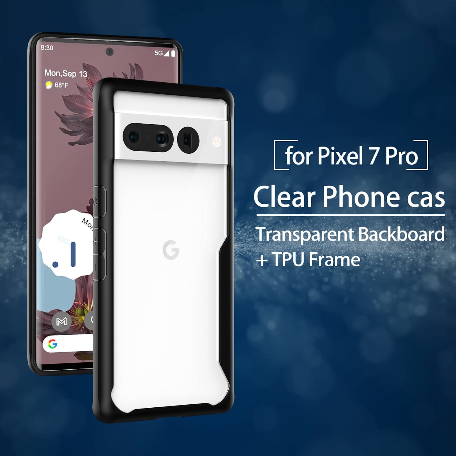 Google Pixel 7 Pro Case - Shockproof & Scratch Resistant Protective Phone Cover for Pixel 7 Pro (Black) | Perfect for Outdoor Activities, Travel & Daily Use