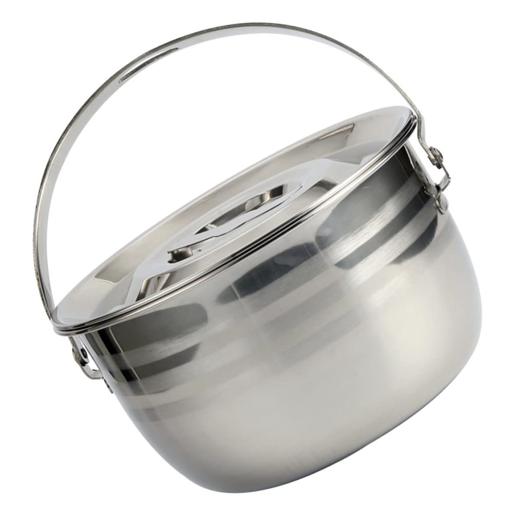 1pc Non-Stick Camping Cookware Pot - High Capacity Soup & Stew Pot with Handle for Outdoor Cooking, Kitchen & Household Use | Perfect for Camping, Hiking & Home Cooking