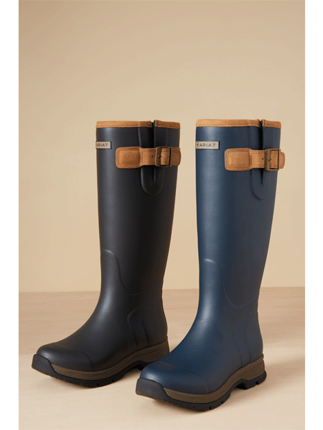 Ariat Burford Navy Waterproof Wellington Boots for Men & Women - Comfortable & Durable for Outdoor Work, Farming, and Rainy Days
