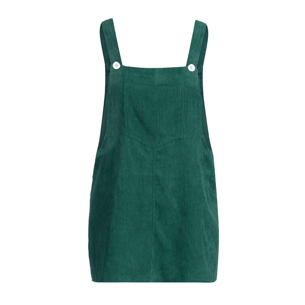 Women's Corduroy Straight Suspender Mini Bib Overall Skirt with Pockets - Casual Fashion Dress for Women | Perfect for Fall Outfits, Date Nights & Everyday Wear