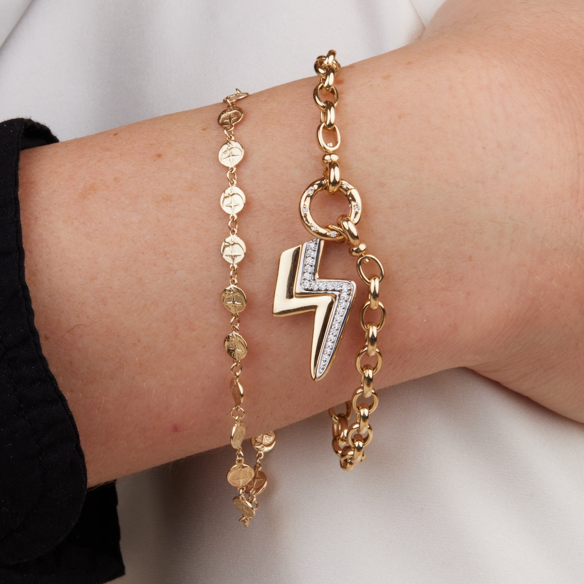 Lightning Bolt Charm Pendant Necklace - Sterling Silver or Gold Plated - Perfect for Gifts, Jewelry Making & Everyday Wear